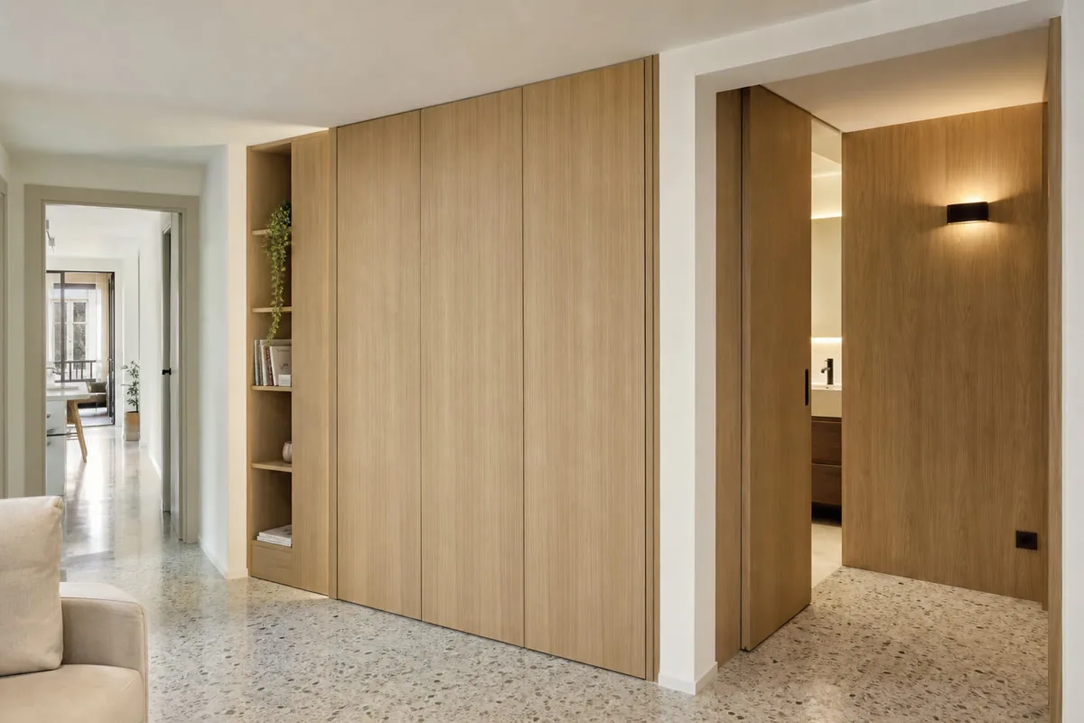 Detalle orientativo de materiales para lacado de muebles y puertas